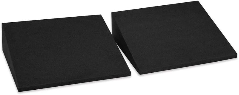 StrongTek XL Foam Yoga Wedge Blocks  Black  Set of 2  16.5 Incline  13"" ? 12.75"" ? 3.75""  for Yoga  Stretching  Squats & Physical Therapy - Image 1